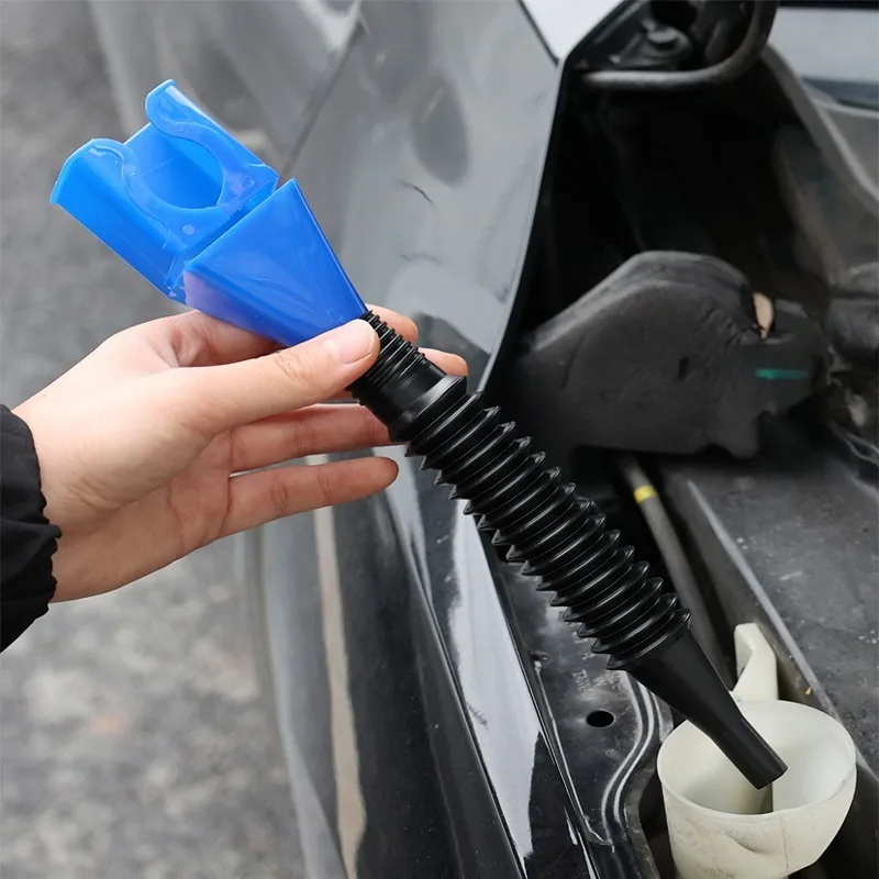 자동차 오토바이 오일 가솔린 충전 깔때기, 텔레스코픽 휴대용 플라스틱 깔때기, 도구 액세서리