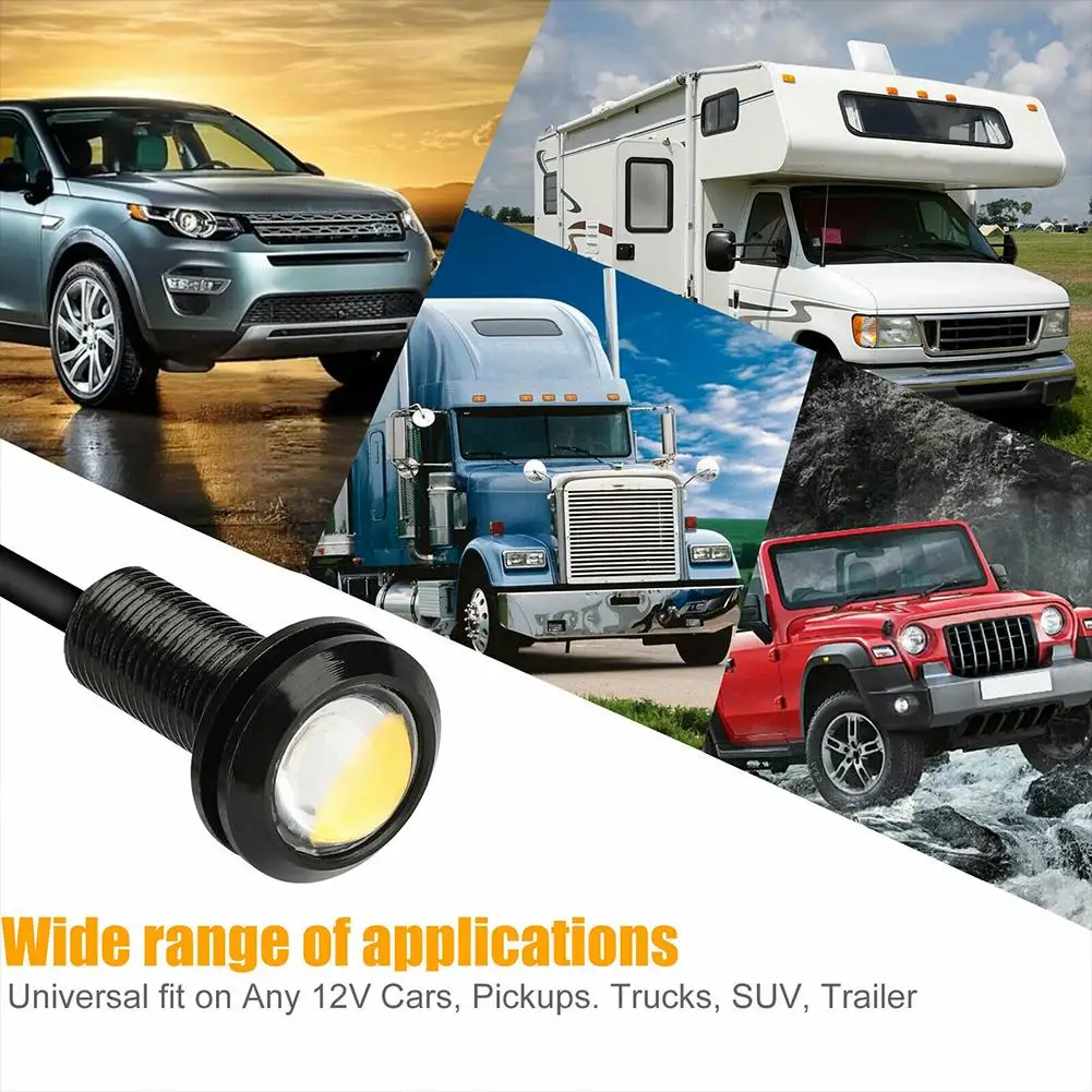 LED 전면 그릴 마커 라이트, 앰버 컬러 그릴 램프, 쉐보레 콜로라도 실베라도 SVT 랩터 12V 호환, 300LM, 3 개, 4 개