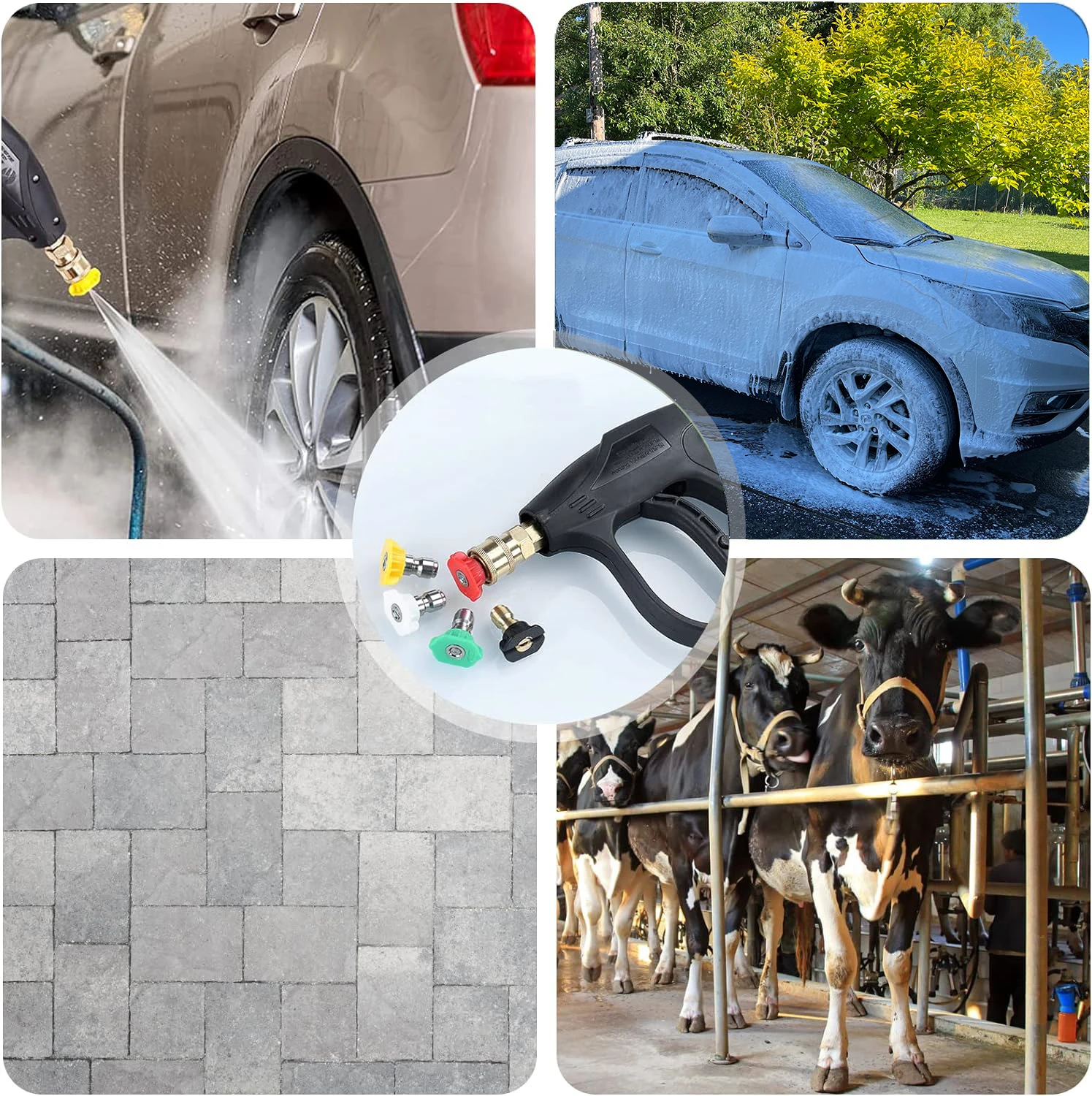 Karcher 건용 고압 세척기 물총, 파크사이드 라버 보쉬용 자동차 청소 건, 폼 캐논으로 빠른 1/4 인치