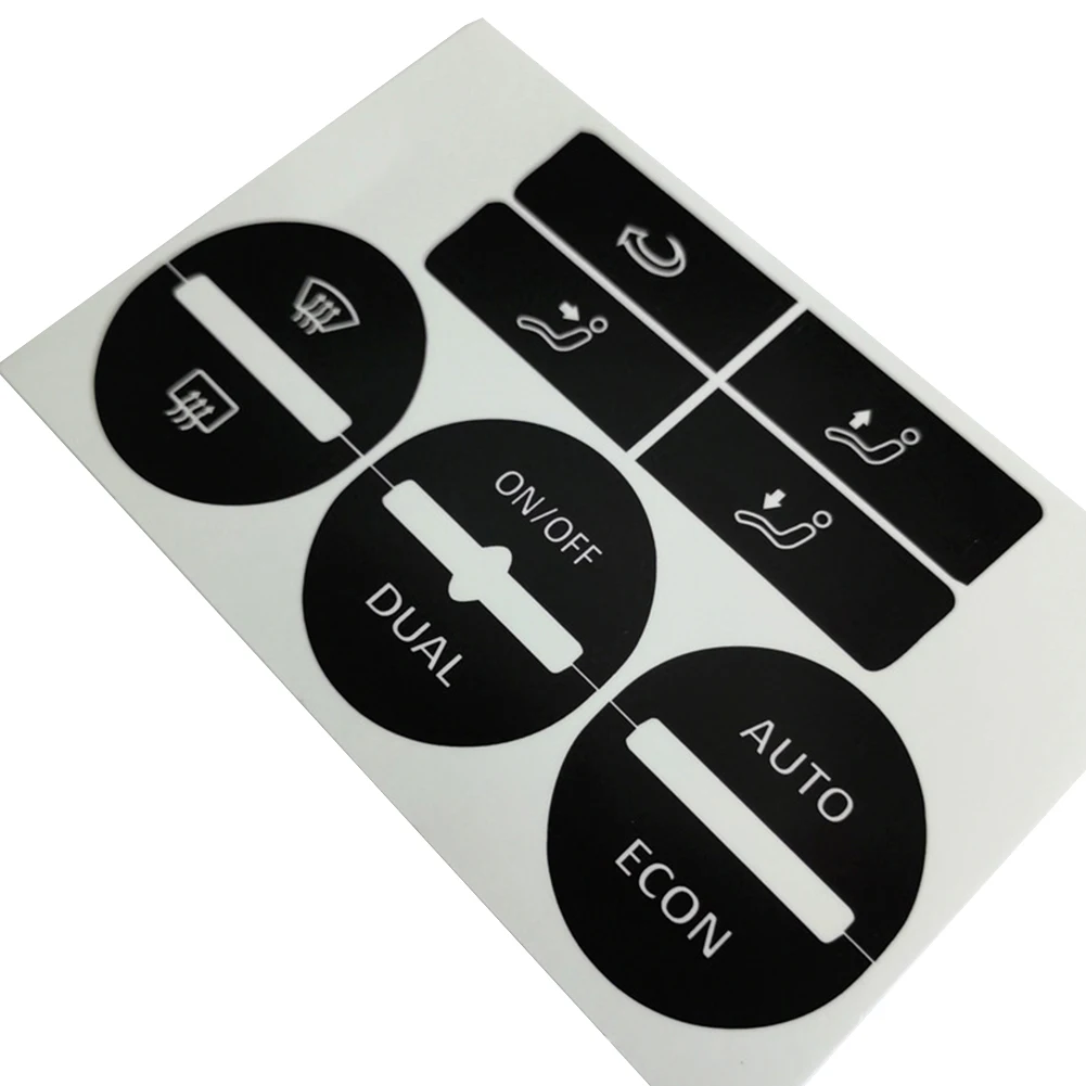 AC 창 기후 닳은 필링 버튼 수리 스티커, VW 골프 Mk5 PASSAT AC 컨트롤 단추 데칼 스티커, 자동차 액세서리