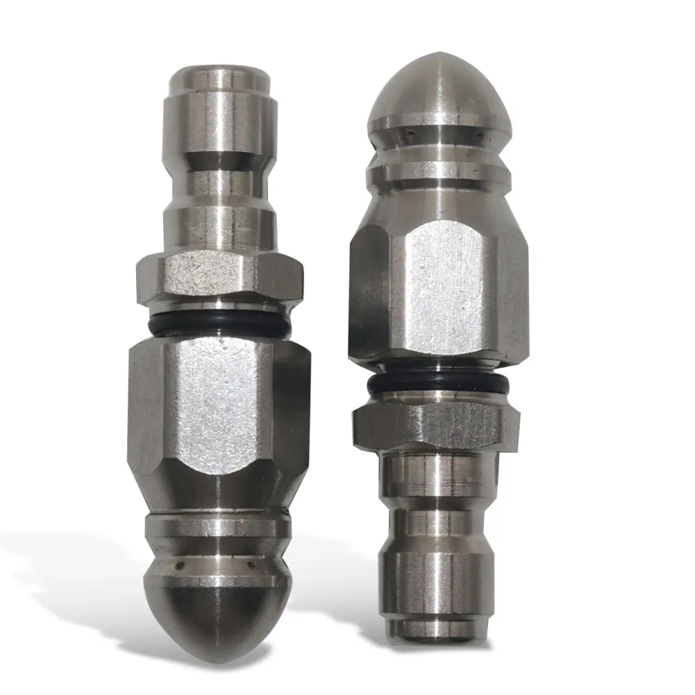 하수도 파이프 준설 노즐, 스테인레스 스틸 고압 노즐, 고압 물총 노즐, 5000psi 1/4 빠른 연결, 7 홀 title=하수도 파이프 준설 노즐, 스테인레스 스틸 고압 노즐, 고압 물총 노즐, 5000psi 1/4 빠른 연결, 7 홀