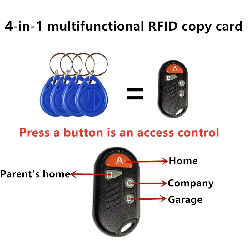 RFID 다중 Keyfob UID 변경 가능한 카드 태그, 125khz T5577 EM ID 쓰기 가능 IC 13.56Mhz 1k S50, 4 in 1, 1PC title=RFID 다중 Keyfob UID 변경 가능한 카드 태그, 125khz T5577 EM ID 쓰기 가능 IC 13.56Mhz 1k S50, 4 in 1, 1PC 