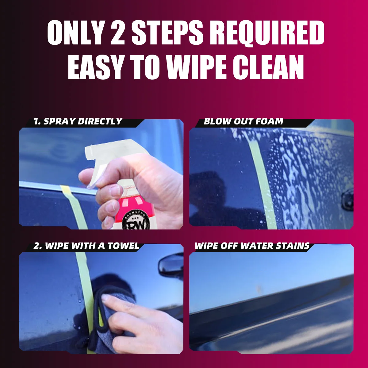 페인트 및 유리 스팟 제거제 경도 물 자국 미네랄 침전 묵은 얼룩 강력한 얼룩 제거제 표면 복원 솔루션