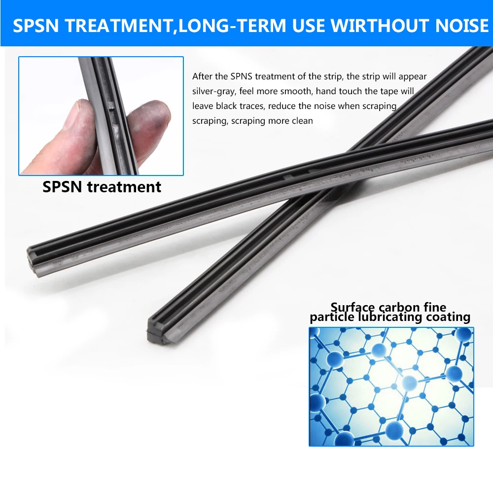 자동차 와이퍼 블레이드 앞유리 스트립, FR 인서트 천연 고무 스트립, 자동차 액세서리, 14 