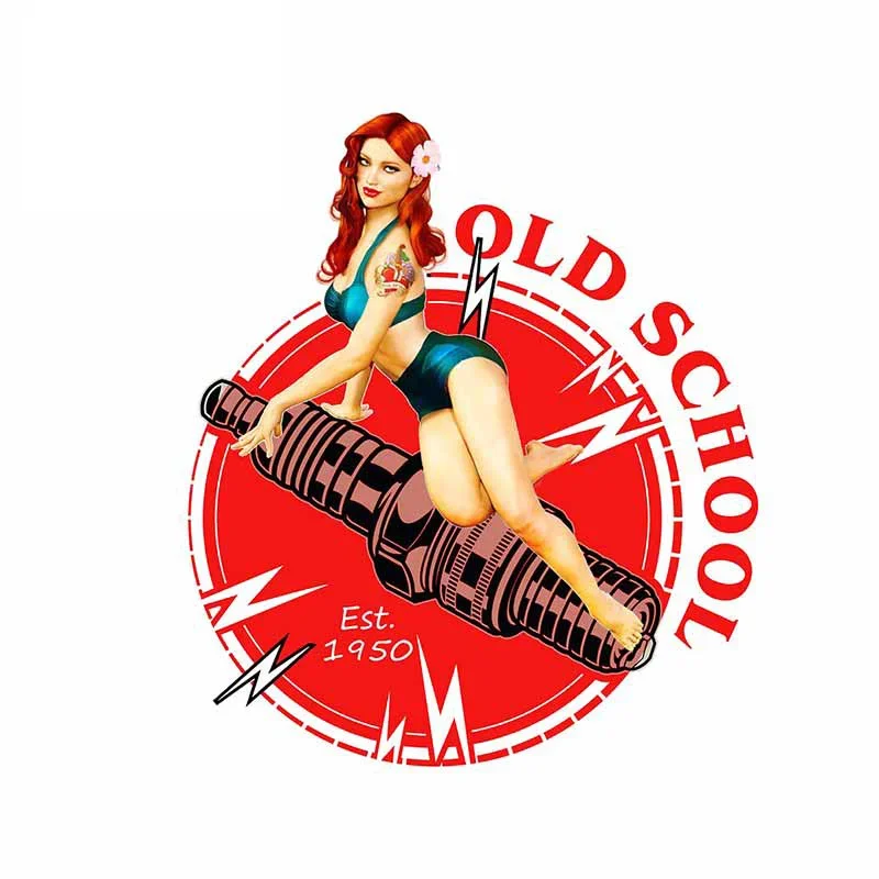 자동차 액세서리 올드 스쿨 냉장고 오토바이 스티커, VAN RV 뒷창 스티커 제품, 방수 자외선 차단, 13cm