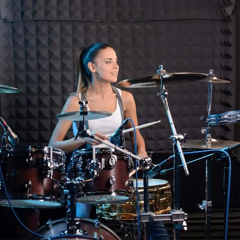 어쿠스틱 폼 패널 방음 폼 벽 패널, KTV 룸 스튜디오 방음 폼, 30cm x 30cm x 5cm