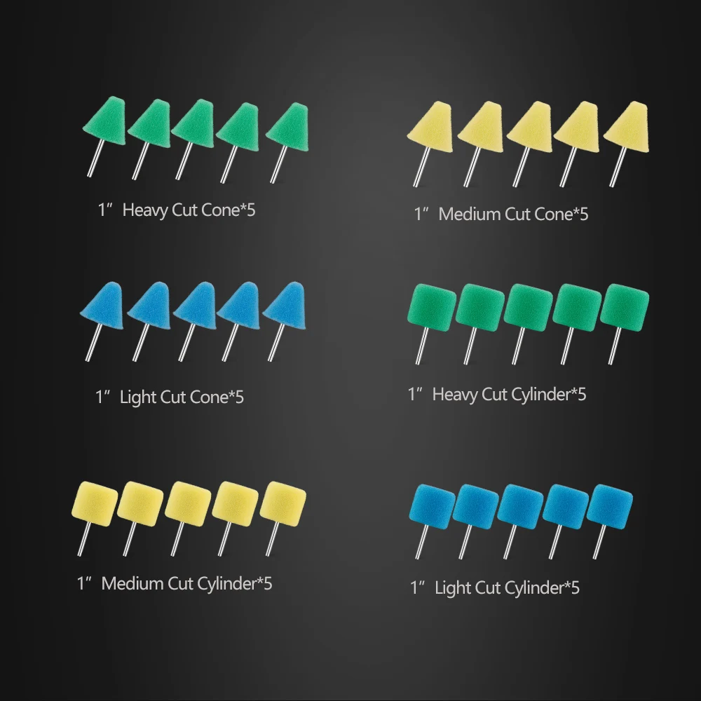 SPTA 미니 디테일링 스폰지 연마 버핑 패드, 드레멜 로터리 드릴 도구용