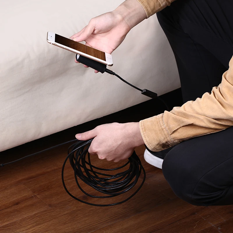 MircoUSB TYPE-C 보어스코프 비디오 검사 미니 카메라, 하드 플렉시블 튜브, PC 및 안드로이드 자동차 내시경용, 1200P, 1m, 2m, 5m, 10m