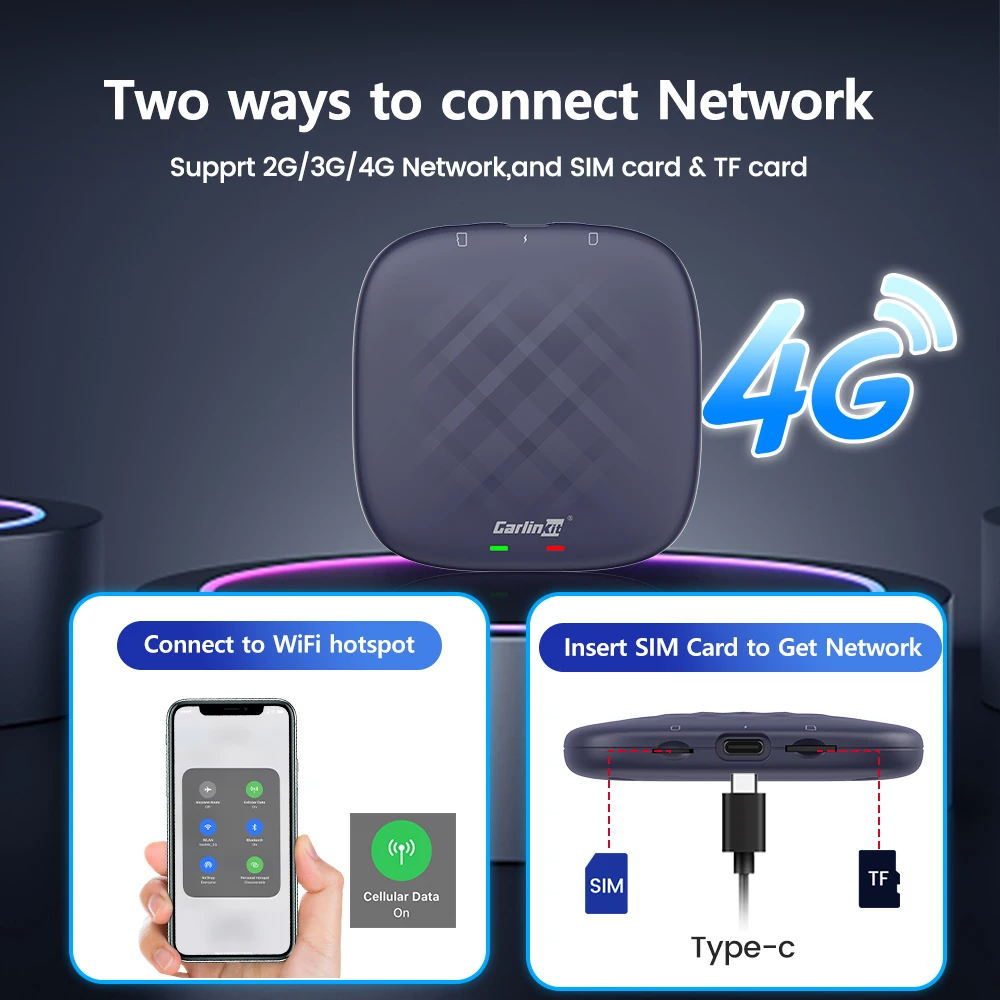 CarlinKit 8 + 128G CarPlay Ai Box Plus 안드로이드 13 무선 안드로이드 자동 CarPlay QCM6125 665 VW Audi Kia Fiat Ford Nissan Skoda Volkswagen Mazda Haval 용 FOTA 업그레이드