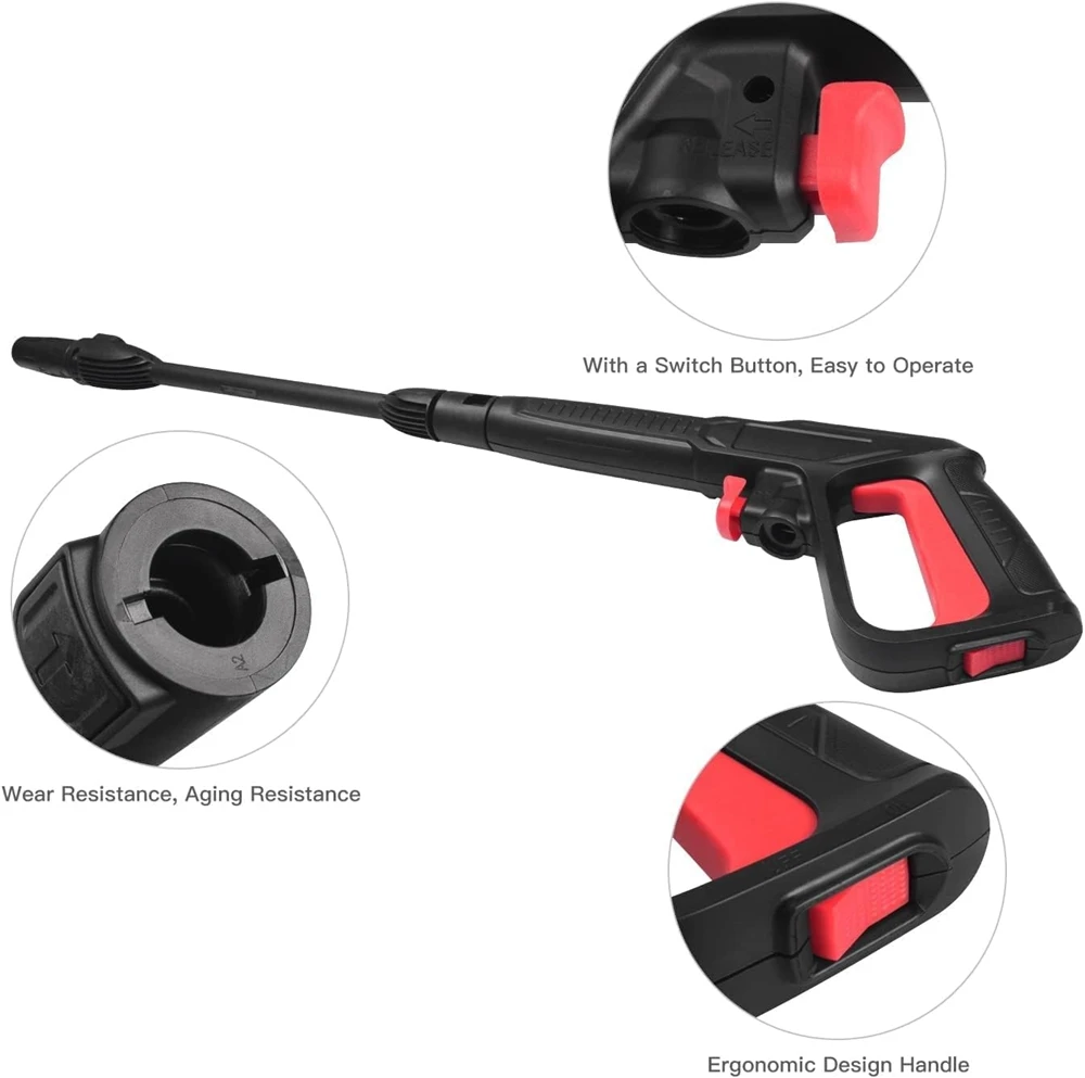 자동차 청소용 압력 세척기 랜스 교체 분무기, 강력한 워터 제트, 보쉬 퀵 커넥트 릴리스 시스템 포함