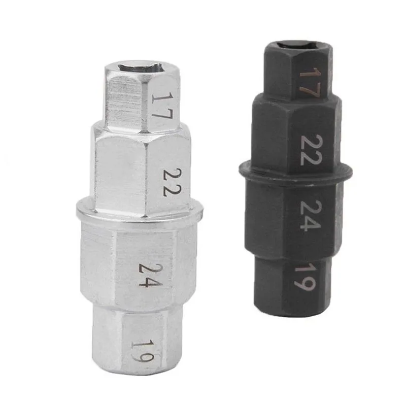 오토바이 전방 후방 휠 액슬 육각 스핀들 드라이버 제거 도구, 오토바이 액슬 도구, 17 19 22 24mm, 17 19 22 24mm, 1PC