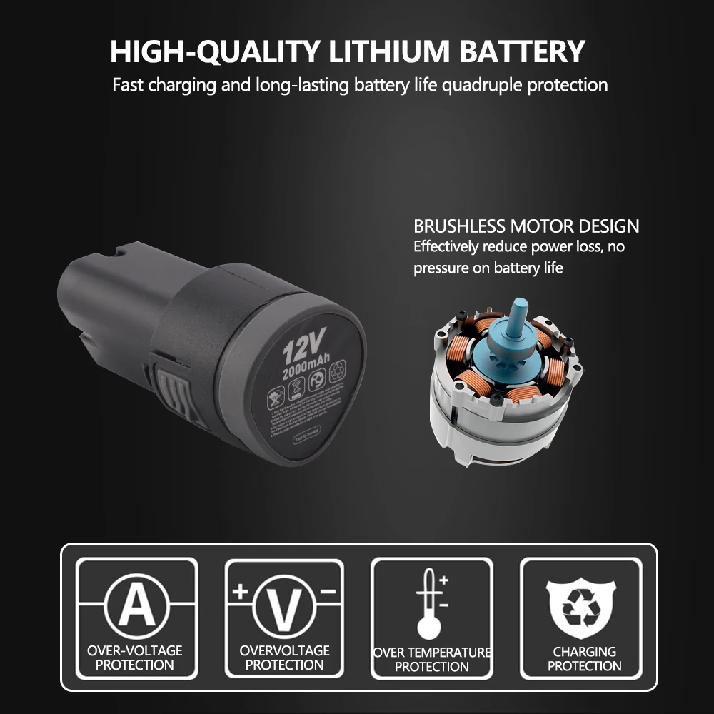 SPTA 원래 12V 2000mAh 리튬 이온 충전식 배터리 SPTA 12V 무선 RO/DA 미니 자동차 폴리셔 SPTA-LD104