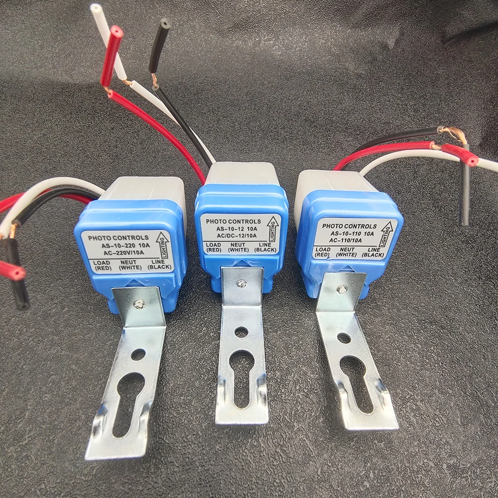 자동 자동 온 오프 방수 광전지 가로등 스위치 제어, 미니 광스위치 센서 스위치, AS-10, 10A, 12V, 110V, 220V
