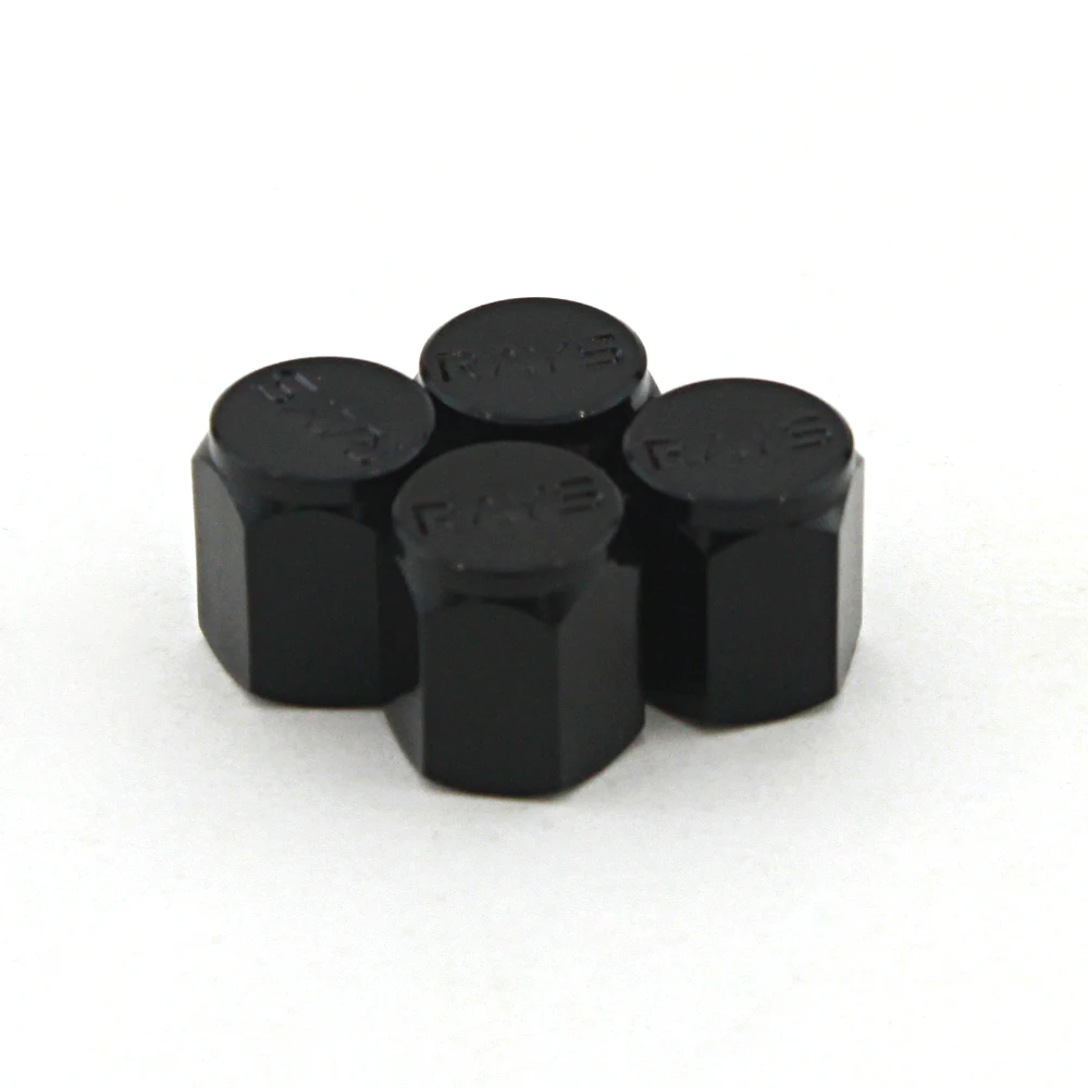 광선 자동차 자전거 오토바이 휠 타이어 공기 알루미늄 합금 밸브 캡 스템 커버 육각 타이어 휠 환기 밸브 캡, 4 피스