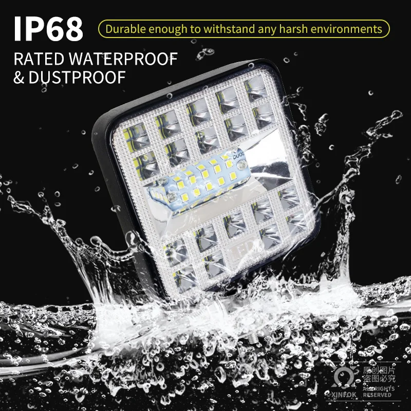 자동차 LED 작업 조명 콤보 빔 3030 SMD 87 와트, 아주 밝은 플러드 스팟 6500K DC 12-24 볼트 스포트라이트 트럭 4x4 4WD