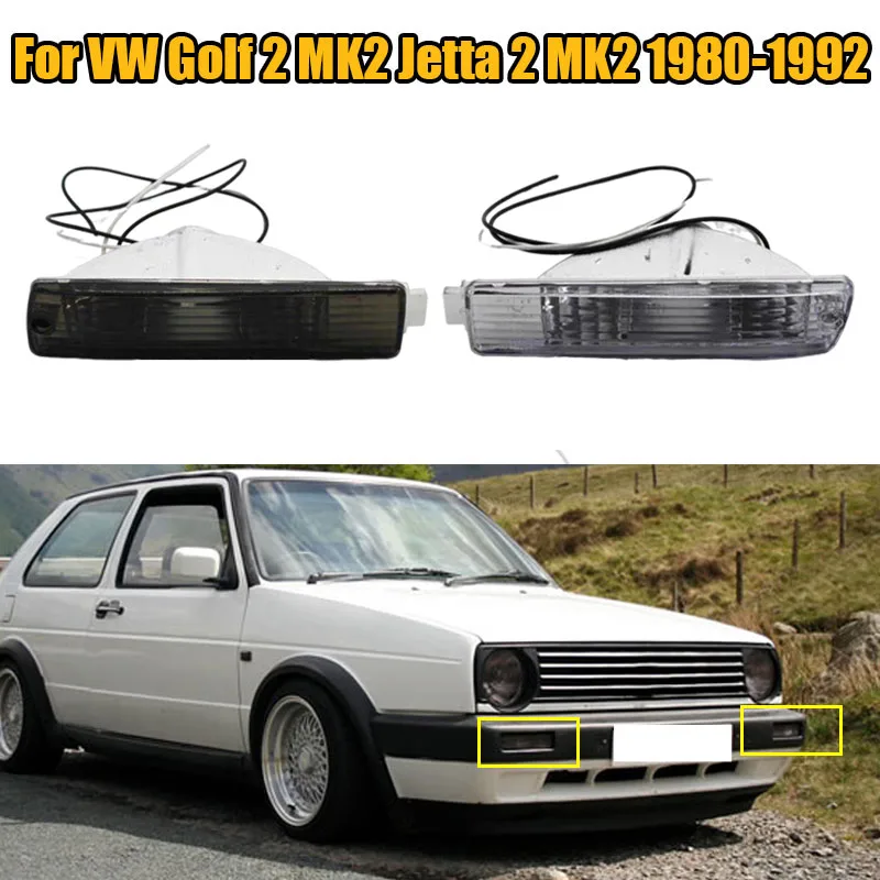 전면 방향 지시등 범퍼 표시등, 폭스바겐 VW 골프 2 MK2 제타 2 MK2 1980-1992, 하네스 포함, 2 개 title=전면 방향 지시등 범퍼 표시등, 폭스바겐 VW 골프 2 MK2 제타 2 MK2 1980-1992, 하네스 포함, 2 개 