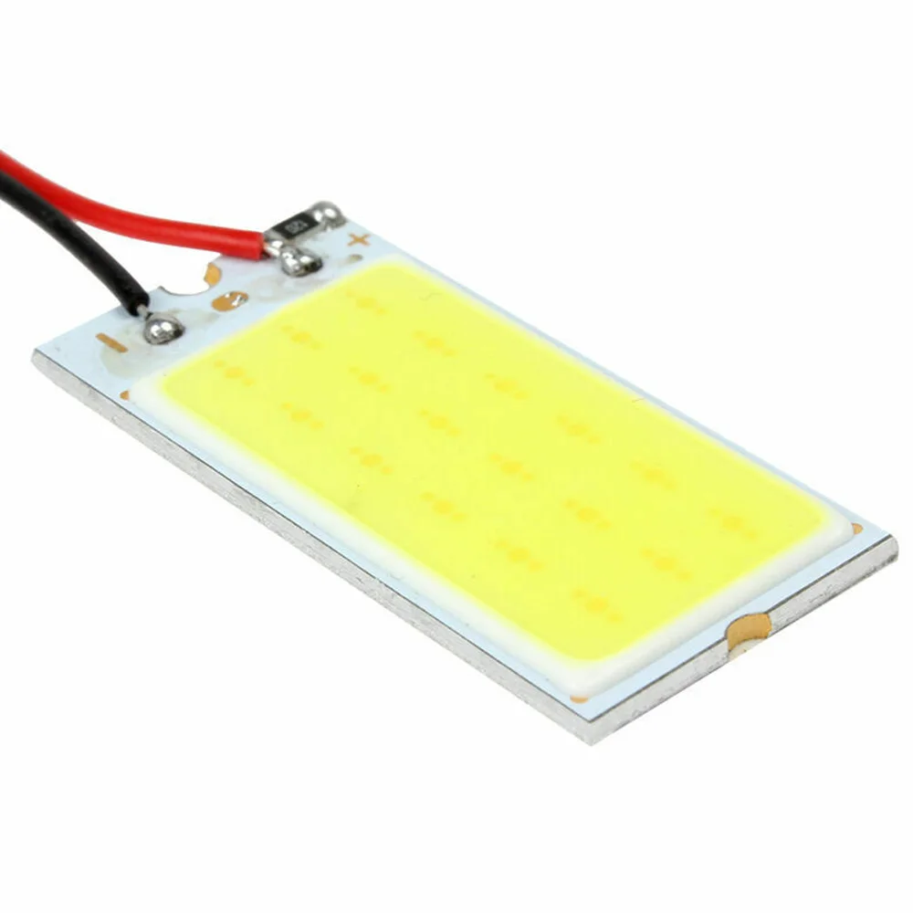 최신 5pcs DC12V 화이트 COB 18LED 패널 자동차 인테리어 돔 전구 T10 Festoon 12V 램프 COB LED 패널 조명