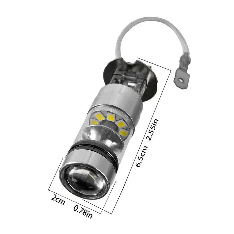 H3 LED 안개등 변환 키트 전구, 하이 로우 빔, 100W, 6000K, 슈퍼 화이트, 3000K, 자동 운전 헤드라이트, 하이 로우 12V, 24V, 신제품