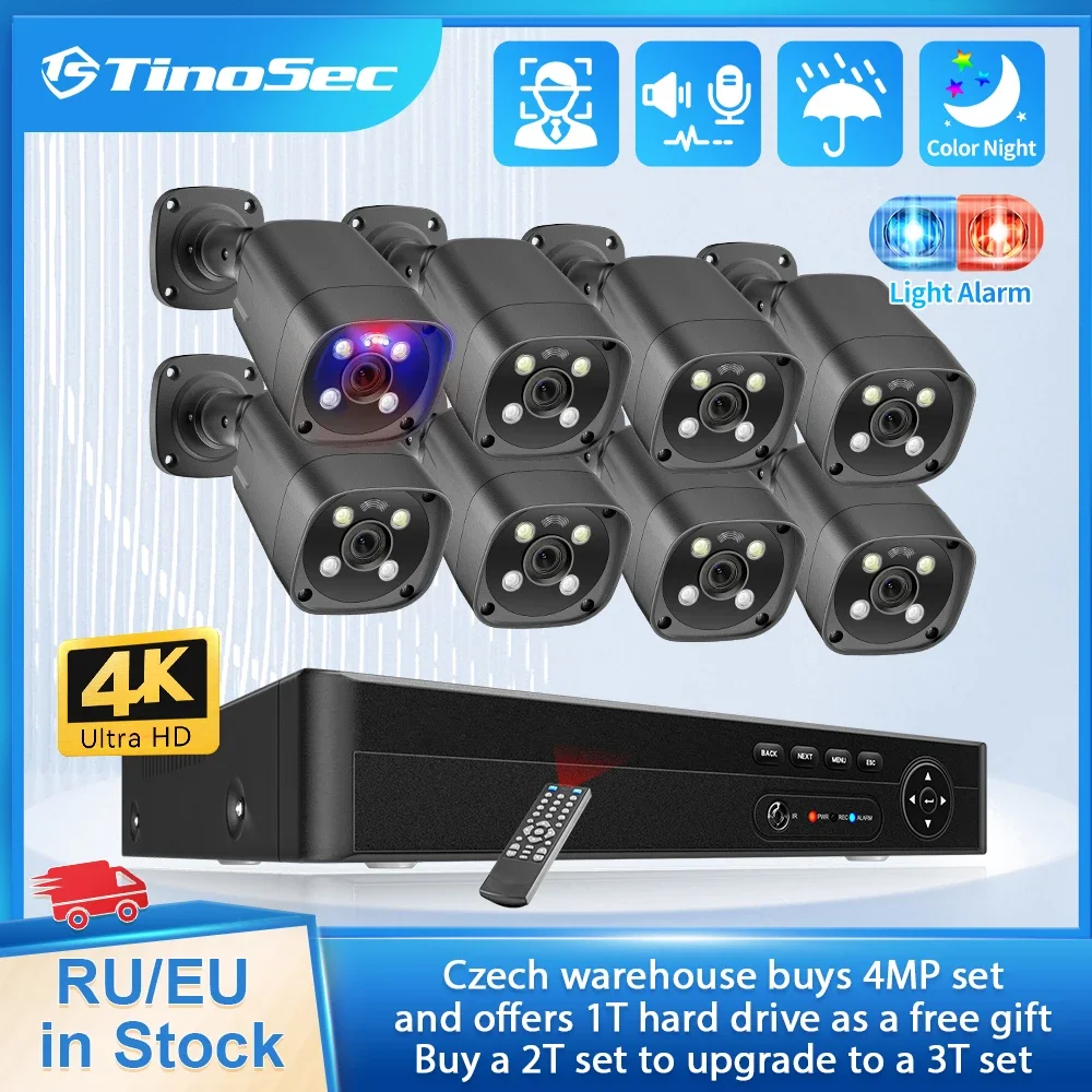 TinoSec 4K HD 보안 카메라, 8CH NVR 키트, 8MP 4MP PoE 카메라 시스템, CCTV 비디오, 사람 감지, 이메일 경고 감시 캠 키트 title=TinoSec 4K HD 보안 카메라, 8CH NVR 키트, 8MP 4MP PoE 카메라 시스템, CCTV 비디오, 사람 감지, 이메일 경고 감시 캠 키트