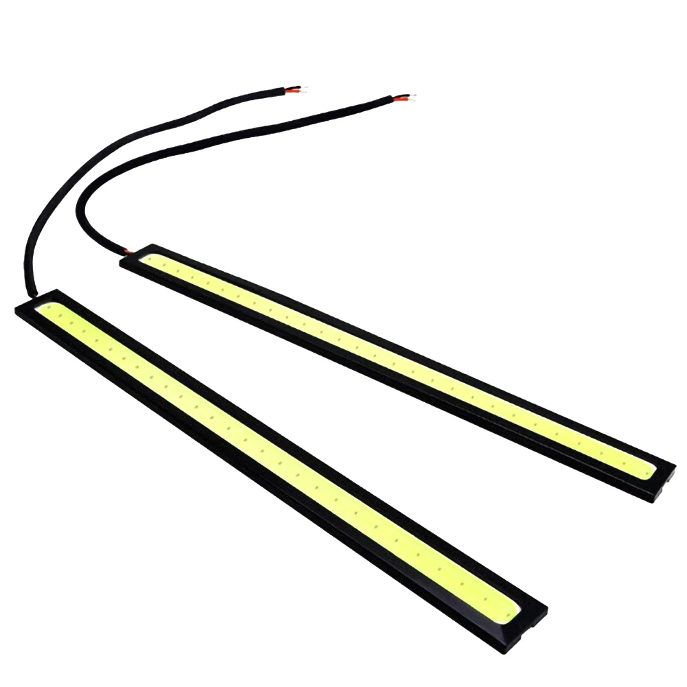 자동차 LED COB 전구 12V 6000K 화이트 패널 DRL 인테리어 조명, 외부 분위기 램프 주간 주행 조명, 작업 조명 스트립, 1 개