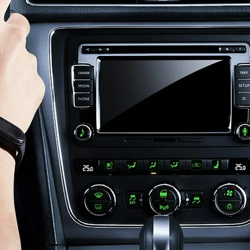 자동차 창문 단추 야광 스티커, 형광 데칼, 안전 스위치, 자동차 스티커 장식, 야광 자동차 액세서리