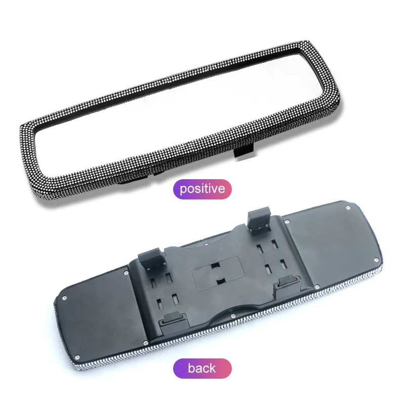 자동차 인테리어 백미러 장식, 라인석 크리스탈 다이아몬드 장식, 백미러 커버 블링, 여성용 자동차 액세서리