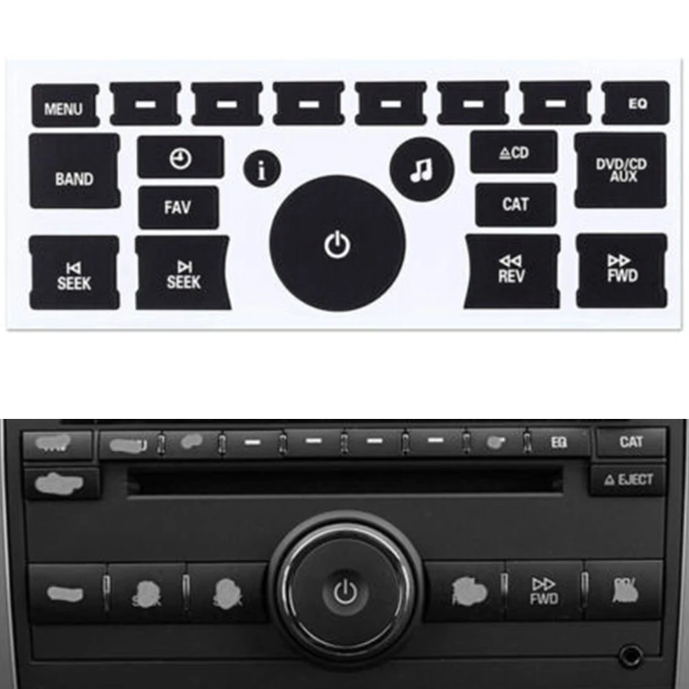 자동차 AC 대시 버튼 수리 키트 스티커 대시 보드 데칼, 뷰익 엔클레이브 쉐보레 아발란치 실베라도 타호 GMC 아카디아 시에라 유콘용