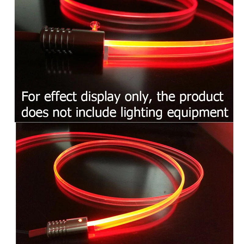 자동차 인테리어 장식 광섬유 네온 와이어 스트립 라이트 가이드, 주변 조명 장비용 익스텐션 액세서리, 3mm
