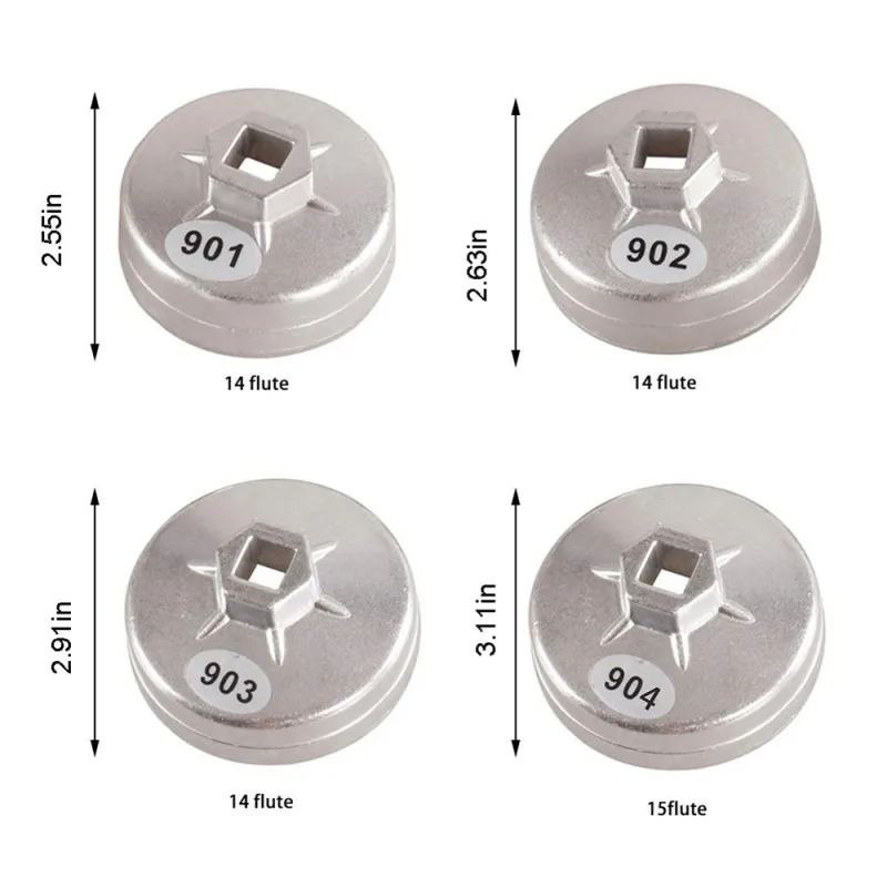 프리미엄 알루미늄 합금 캡 오일 필터 렌치, 자동차 핸드 오일 필터 렌치 하우징 도구 리무버, BTW, 체리, 골프용, 드롭쉬핑