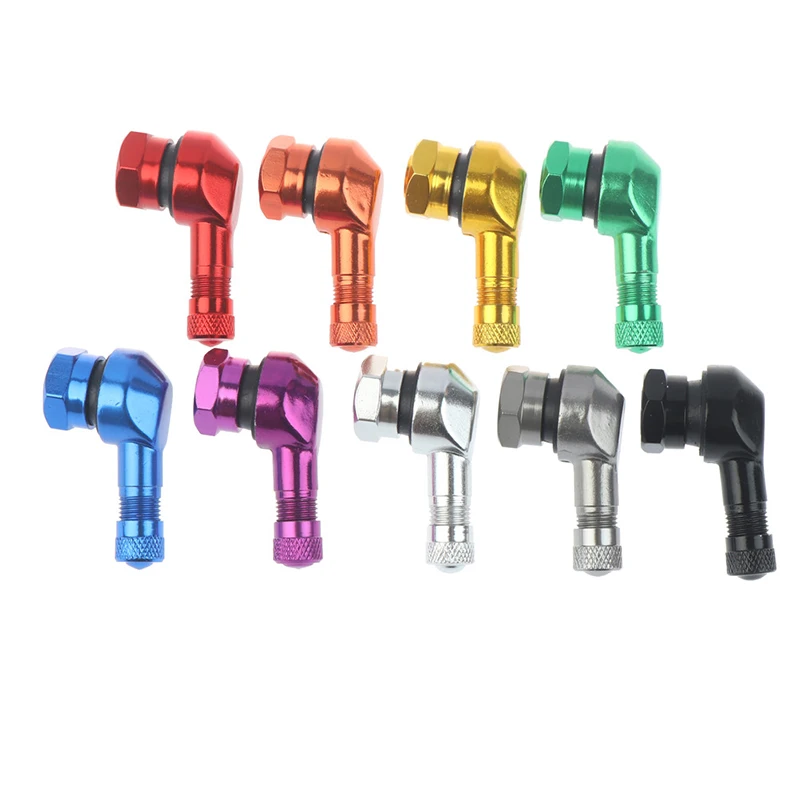 오토바이 림 알루미늄 합금 밸브, 90 도 각도, 오토바이 휠 타이어 튜브리스 밸브 스템, 림 휠 부품 CNC, 2 개