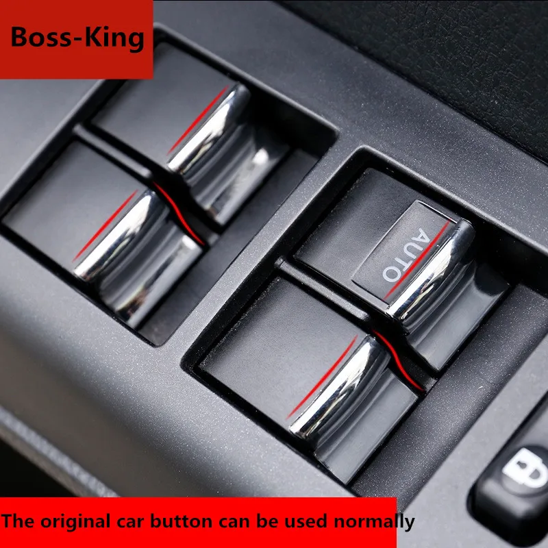 크롬 창문 유리 리프트 버튼 커버 트림 데칼, 도요타 VIOS ALTIS CAMRY RAV4 위시 야리스 자동차 인테리어 액세서리, 7 개