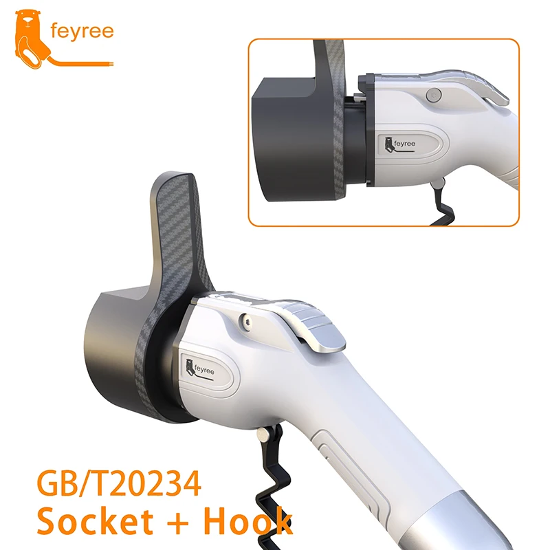 Feyree EV 충전기 GB/T 타입 홀더, 벽걸이 전기 자동차 충전 케이블 오거나이저, 전기 자동차용 벽 브래킷 충전기 홀더