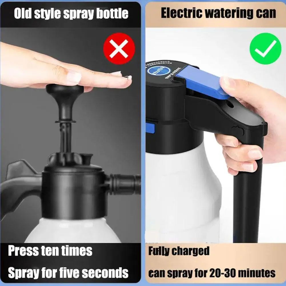 세차용 전기 폼 분무기 거품 발생기, 1.5L, USB 2600mAh 리튬 배터리 폼 랜스, 내구성 세차 타월 폼 워시