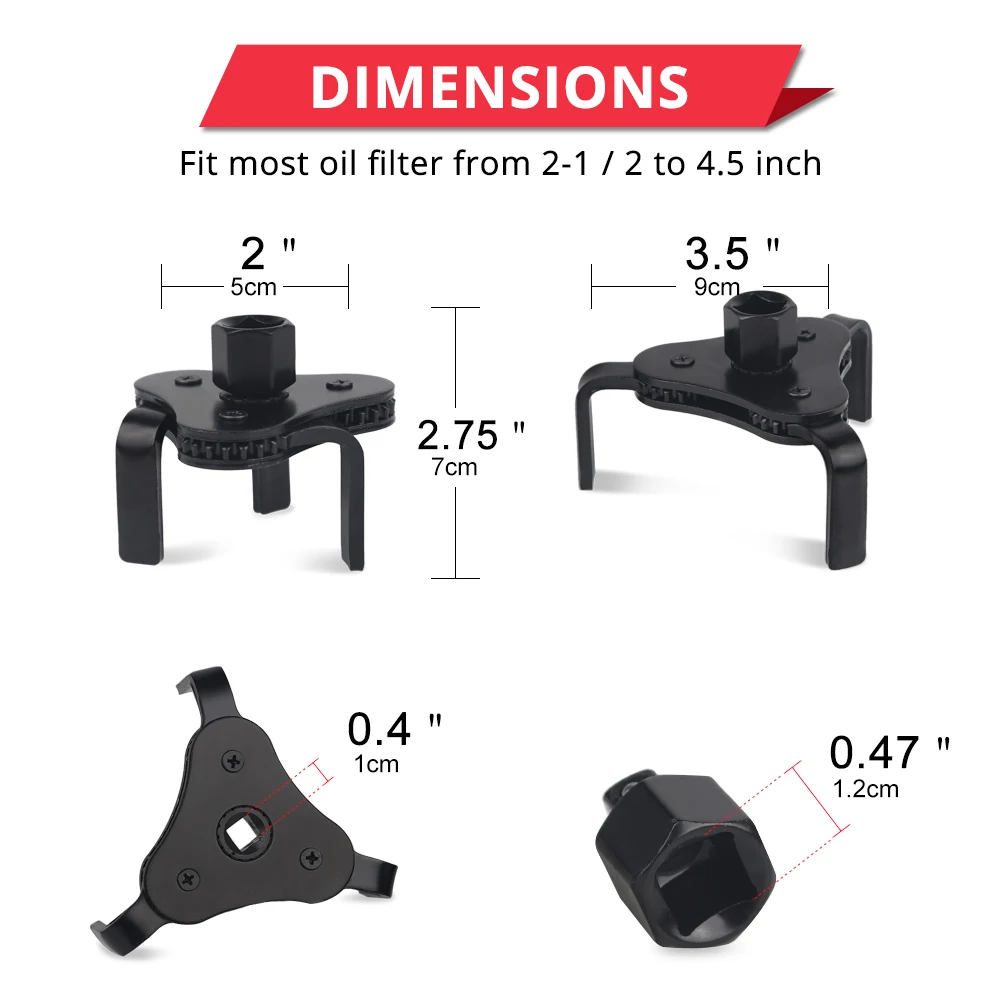 자동차 수리 도구 조정 가능한 양방향 오일 필터 렌치, 자동차 오일 그리드 분해 제거
