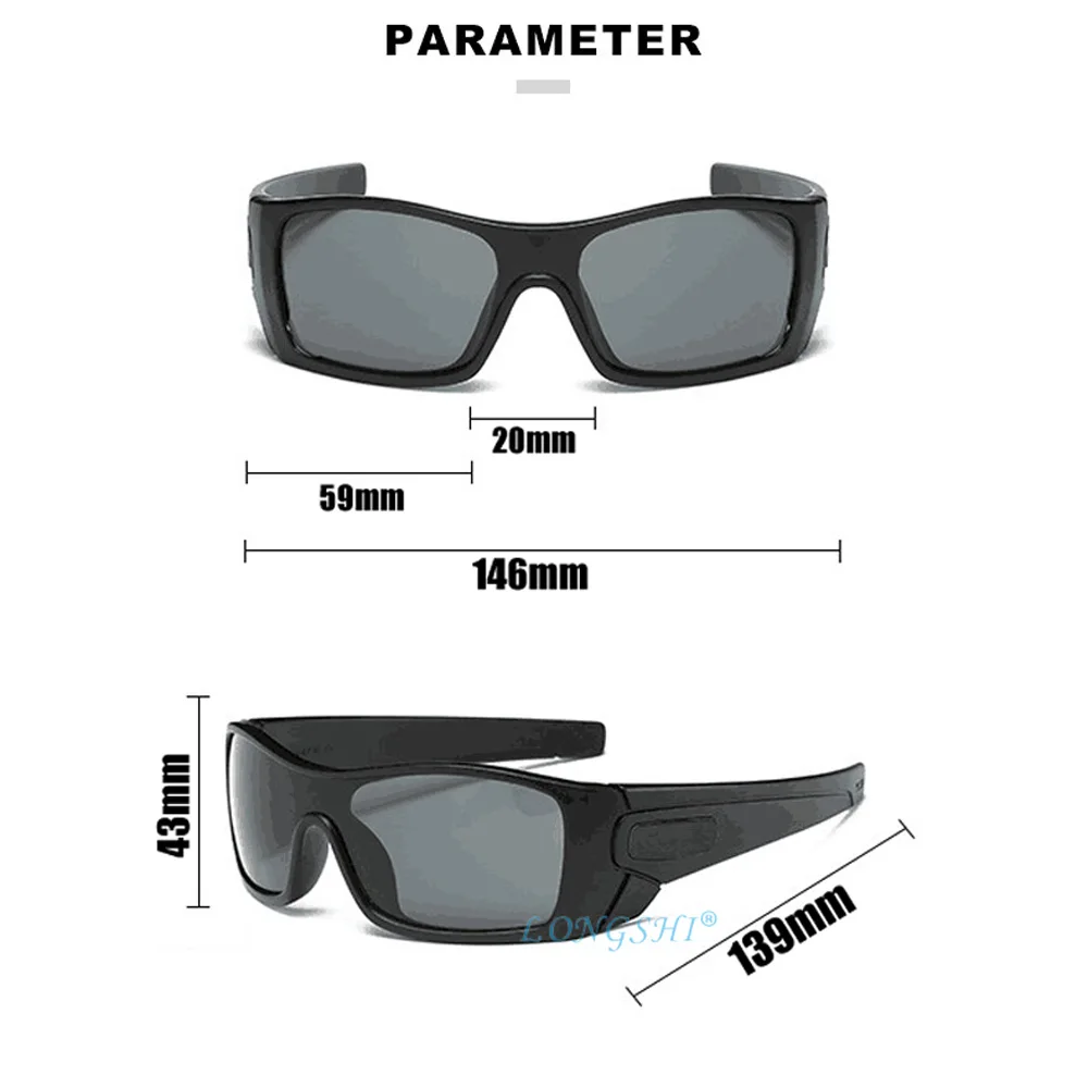 LONGSHI 남성용 편광 선글라스, 알루미늄 마그네슘 선글라스, 운전용 안경, 직사각형 쉐이드