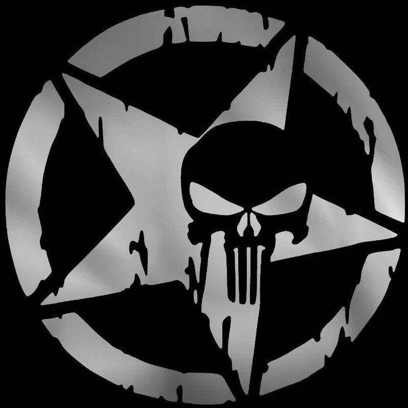 PVC 자동차 액세서리 스티커 데칼, 개성 있는 5 성 스켈레톤, 방수, 13cm, 18cm, 23cm