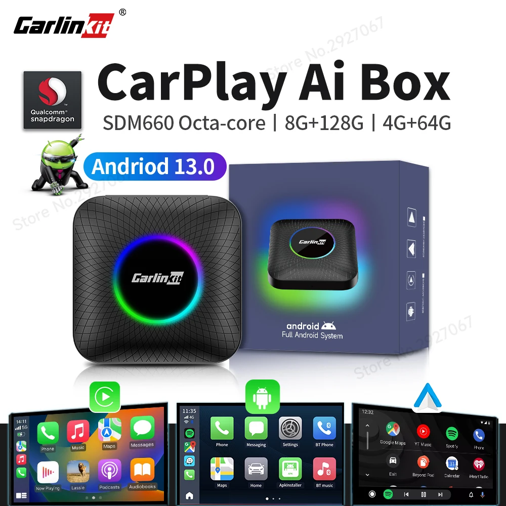 2024 CarlinKit 카플레이 Ai 박스, 안드로이드 13, SDM660, 옥타코어 무선 카플레이, 안드로이드 자동 스마트 카 멀티미디어 스트리밍 TV 박스 title=2024 CarlinKit 카플레이 Ai 박스, 안드로이드 13, SDM660, 옥타코어 무선 카플레이, 안드로이드 자동 스마트 카 멀티미디어 스트리밍 TV 박스 