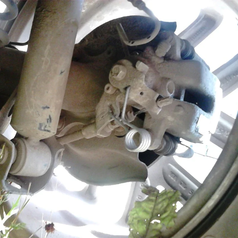 켈리퍼 스테인리스 스틸 후방 주차 브레이크 레버, 푸조 307 2001-2014 VW 골프 MK4 MK5 MK6 MK7 Eos 핸드 브레이크 리턴 스프링