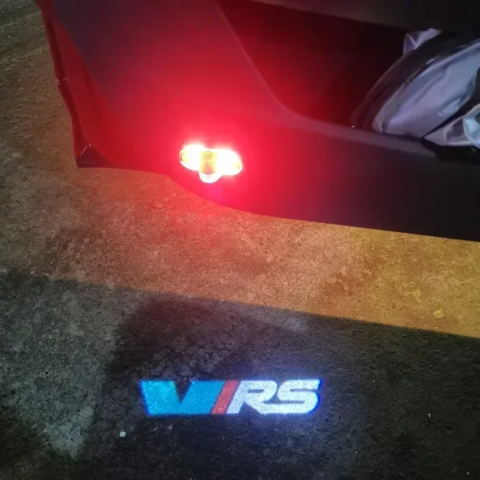 스코다 VRS 로고 문짝 웰컴 라이트 로고, 옥타비아 A5 MKII 2006 2007 2008-2013 고스트 섀도우 프로젝터 램프 액세서리, 2 개