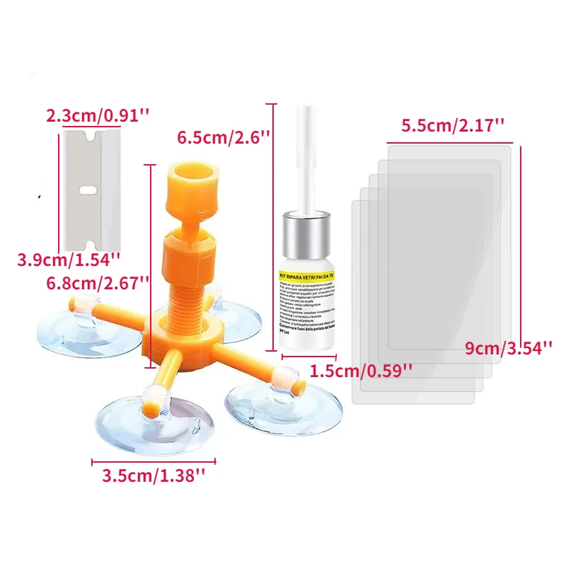 자동차 앞 유리 수리 키트, 빠른 수리, 자동차 균열 유리 수리 도구 키트, 수지 실러, DIY 자동차 창문 스크린 연마