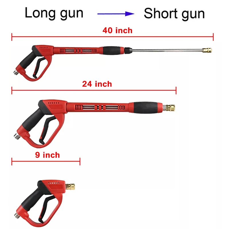 3 in 1 고압 물총, 5000psi 세차 농업 급수, 정원 급수, 지팡이 연장 교체 포함