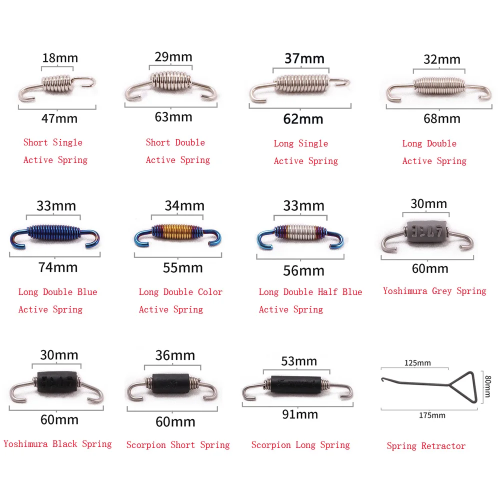 오토바이 배기 스프링 파이프 머플러, 스테인레스 스틸 스프링 후크, Akrapovic용 스프링 견인기 title=오토바이 배기 스프링 파이프 머플러, 스테인레스 스틸 스프링 후크, Akrapovic용 스프링 견인기