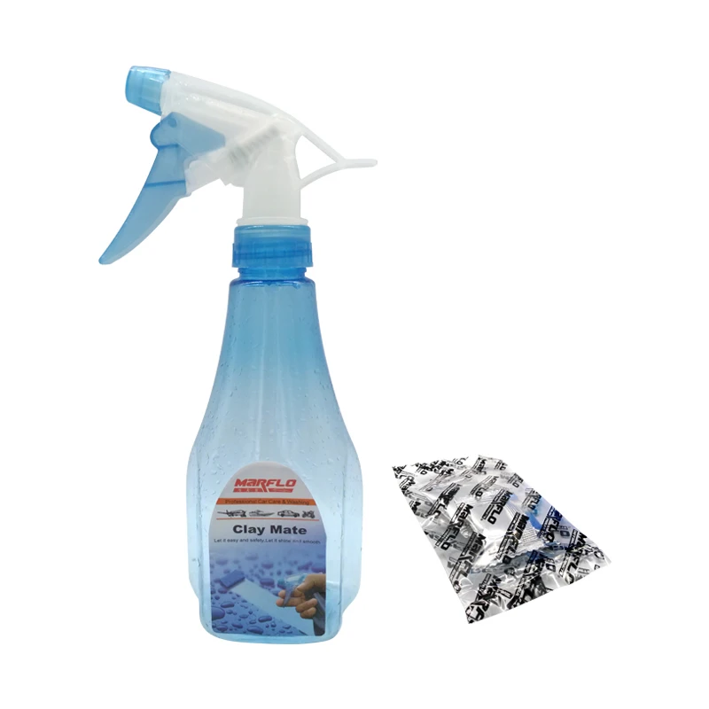 Marflo 세차 클레이 윤활유 병, 블루 그린, 매직 클레이 패드 타올, 미트 블록, Brilliatech BT-2017