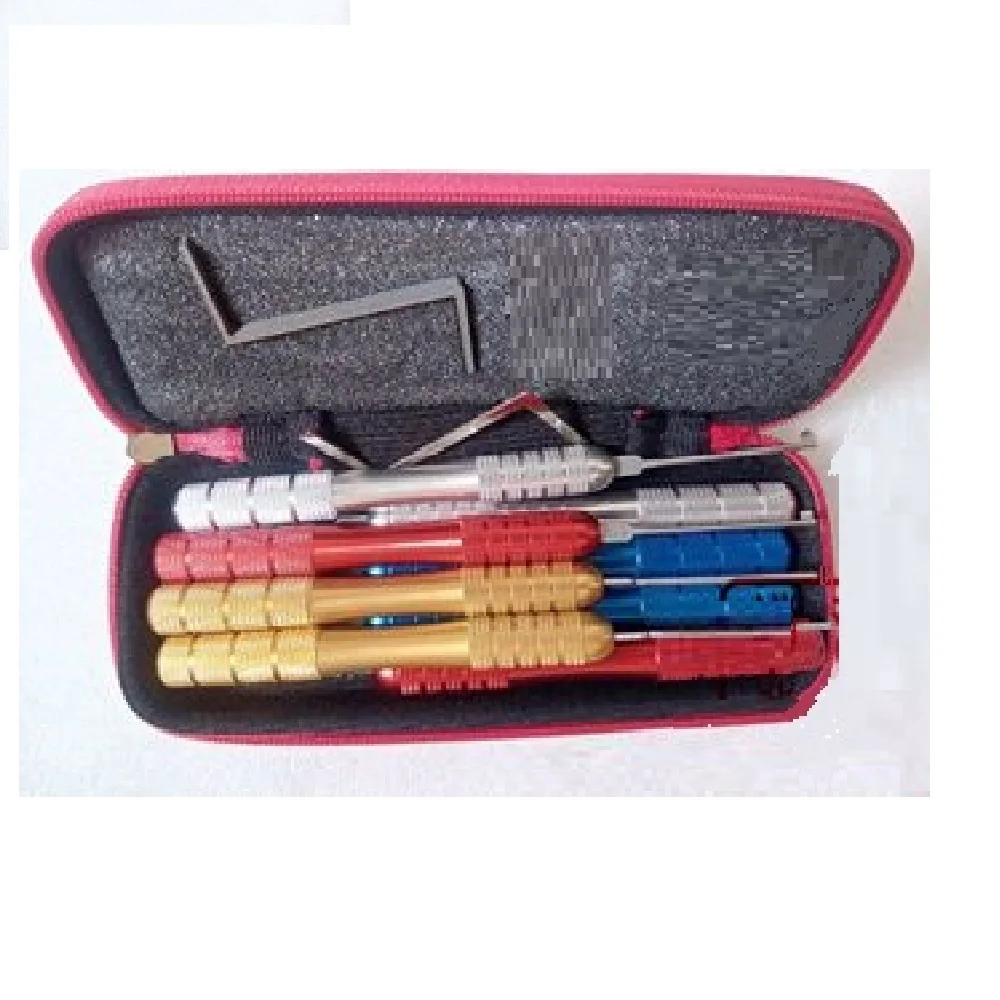 스테인리스 스틸 이중 열 장력 제거 후크 자물쇠 선택 세트, 자물쇠 선택 도구