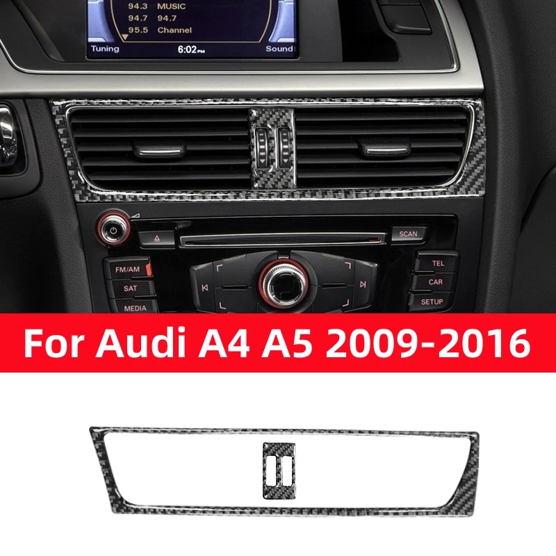 자동차 중앙 공기 배출구 세트 트림 스티커 프레임, 탄소 섬유 개조 인테리어, 아우디 A4L A4 B8 2009-2016 Q5 A5 액세서리 title=자동차 중앙 공기 배출구 세트 트림 스티커 프레임, 탄소 섬유 개조 인테리어, 아우디 A4L A4 B8 2009-2016 Q5 A5 액세서리