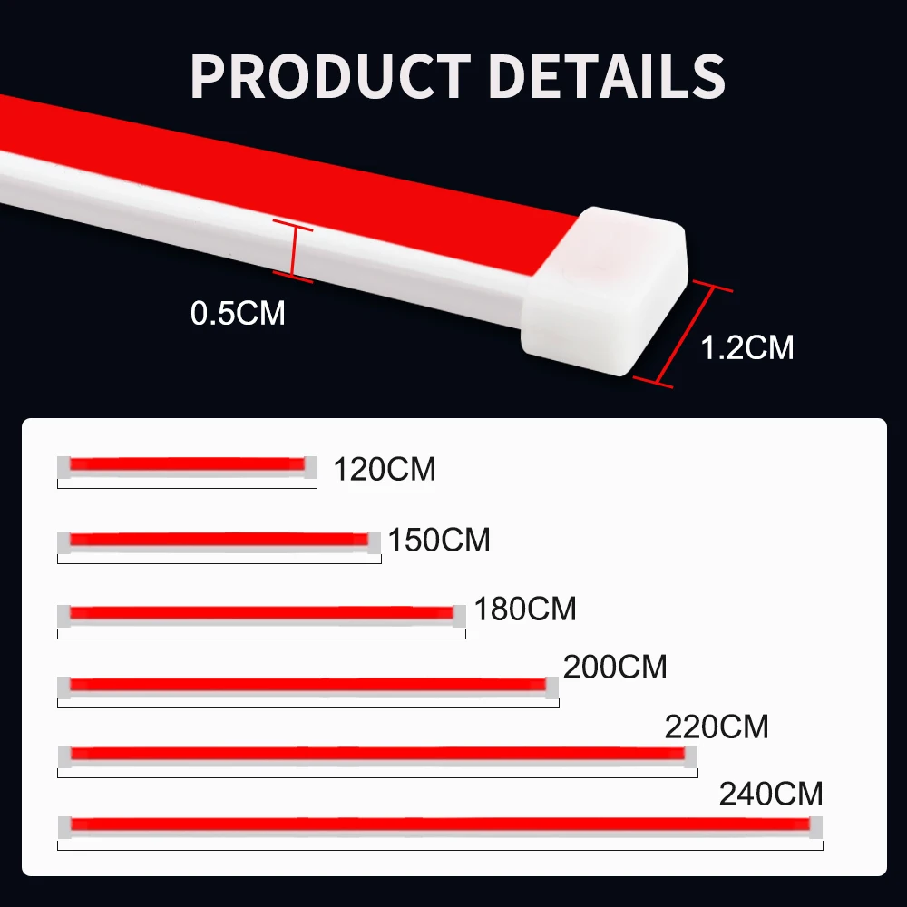 OKEEN LED 자동차 후드 장식 조명 스트립, 시작 스캔 주변 조명, 자동차 주간 주행등 DRL, 방향 지시등 포함, 12V