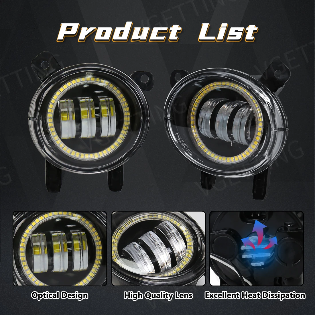 자동차 LED 엔젤 아이 안개등, BMW F20, F21, F22, F23, F45, F46, F30, F31, F34, F35, 프론트 범퍼 렌즈, 할로겐 헤드라이트 주행등, 12V