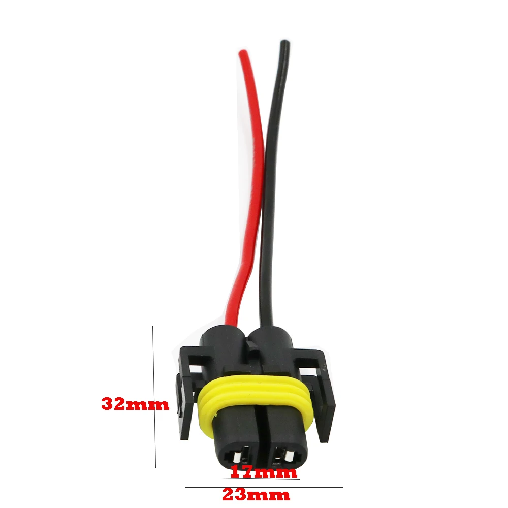 헤드라이트 안개등용 와이어링 하네스 소켓 와이어 커넥터, 암 어댑터, 9005 9006 HB3 HB4 H11 H8 H9, 1 개