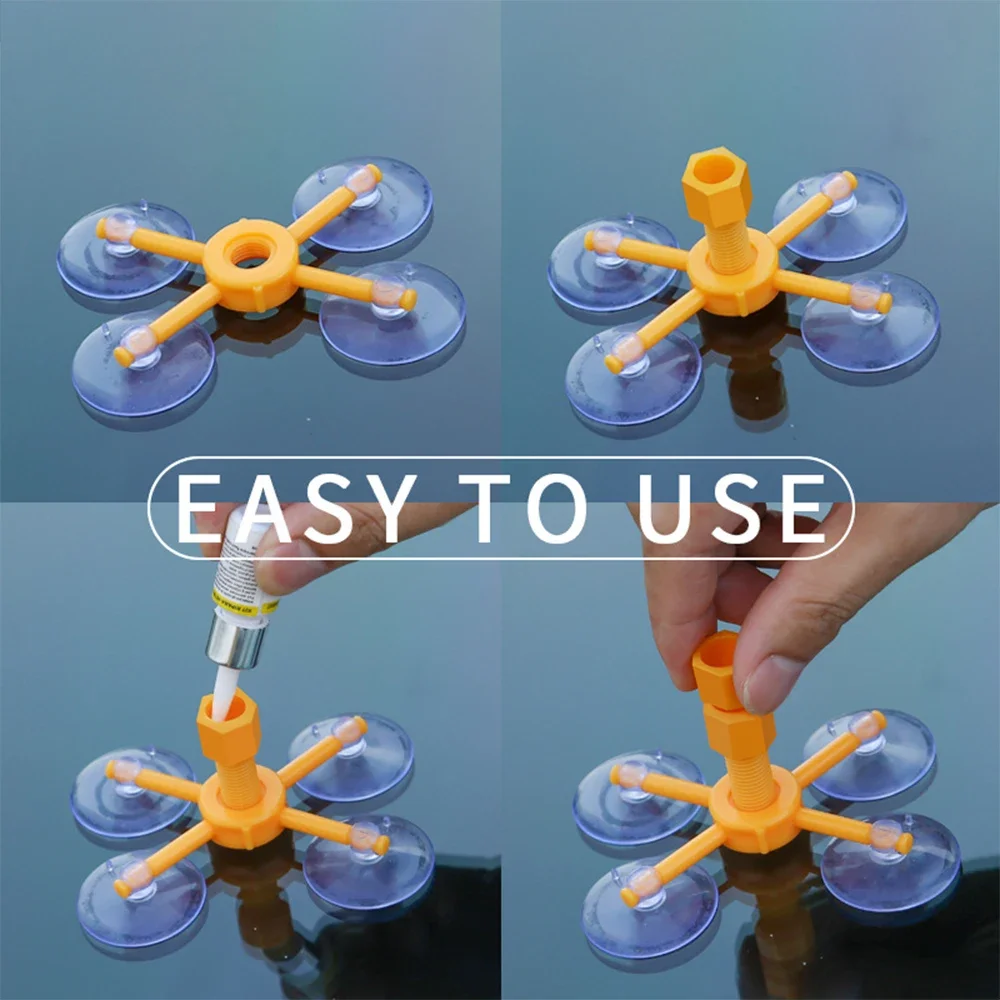 앞 유리 수리 키트, 균열 유리, 빠른 수리 도구, 복원 송진 실러 페인트 클리너, 자동차 액세서리 글로스, 1 개