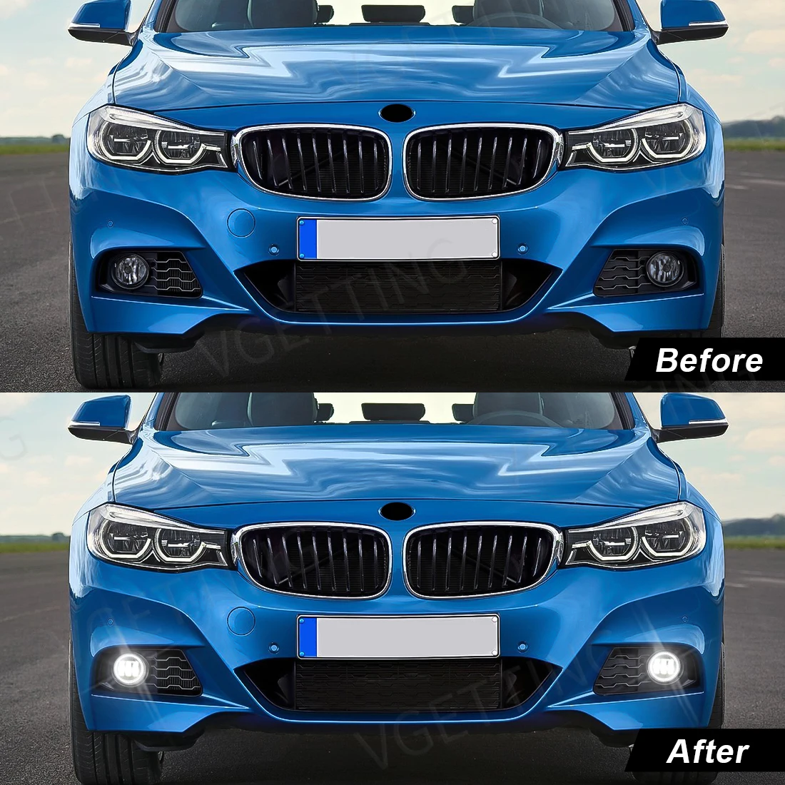 자동차 LED 엔젤 아이 안개등, BMW F20, F21, F22, F23, F45, F46, F30, F31, F34, F35, 프론트 범퍼 렌즈, 할로겐 헤드라이트 주행등, 12V